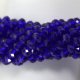Chinese Crystal Bead Strand, sapphire, 6x8mm, about 72 beads