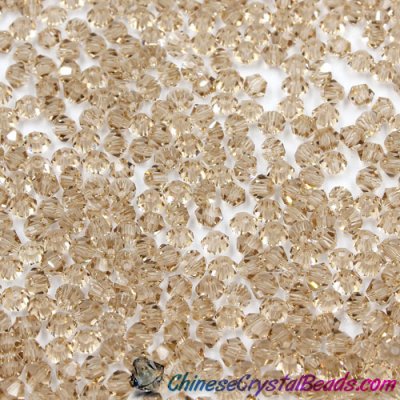 700pcs Chinese Crystal 4mm Bicone Beads, Silver champagne, AAA quality