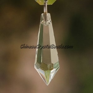 Chinese Crystal Ice Drop Prism Pendant, Clear, 38mm, 1 pc
