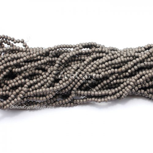 10 strands 2x3mm chinese crystal rondelle beads matte hematite D14 about 1700pcs