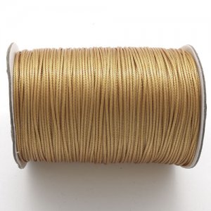 1mm, 1.5mm, 2mm Round Waxed Polyester Cord Thread, camel color