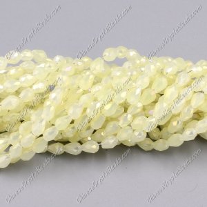 Chinese Crystal Teardrop Beads Strand, #012, 3x5mm, about 100 Beads