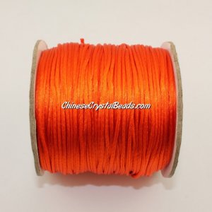 1.5mm Satin Rattail Cord thread, #18, orange, 80Yard spool