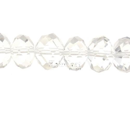 Chinese crystal rondelle beads 9x12mm , clear , about 36 beads