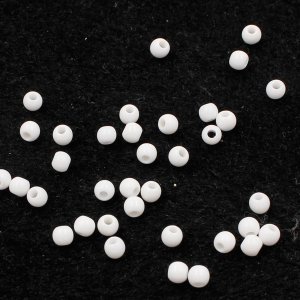 2500pcs Acrylic 4mm Smooth Round Solid Opaque white Ball Beads