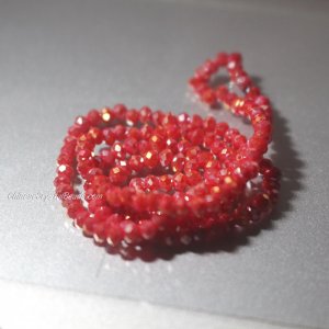 10 strands 2x3mm chinese crystal rondelle beads opaque red h12 about 1700pcs