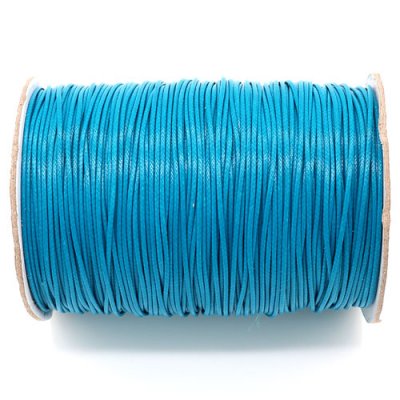 1mm, 1.5mm, 2mm Round Waxed Polyester Cord Thread, aqua
