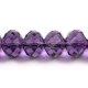Crystal rondelle beads, 12x16mm, violet, sold 10 pieces