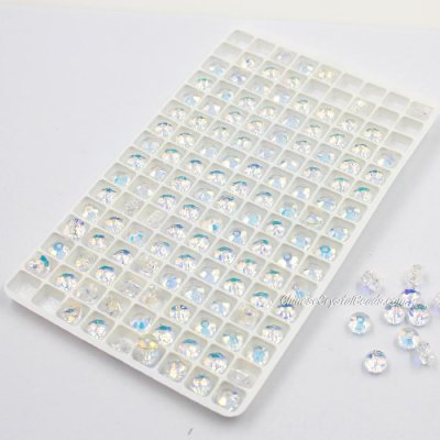 AAA 4x6mm crystal half AB angular crystal beads 144pcs