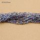 130Pcs 2.5x3.5mm half purple light Chinese Crystal Rondelle Beads