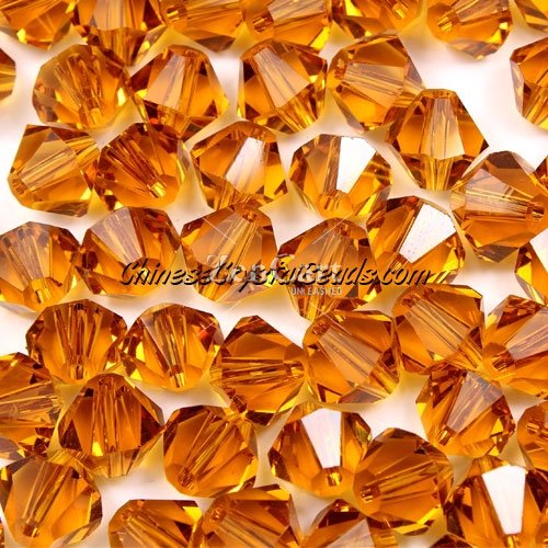 140 beads AAA aquality Chinese Crystal 8mm Bicone Beads, amber