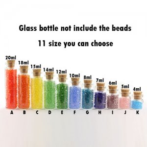 Glass bottle, Wishing Bottle, 11 size you can choose