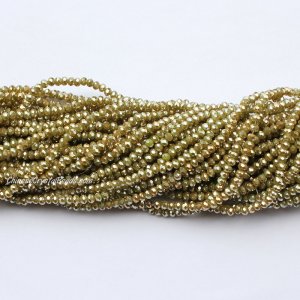 10 strands 2x3mm chinese crystal rondelle beads opaque green e9 about 1700pcs
