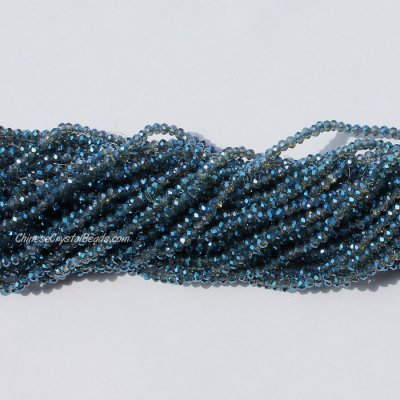 10 strands 2x3mm chinese crystal rondelle beads magic blue b j08 about 1700pcs