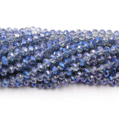 70 pieces 8x10mm Crystal Rondelle Bead,Magic Blue