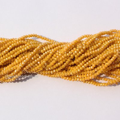 10 strands 2x3mm chinese crystal rondelle beads opaque orange AB about 1700pcs