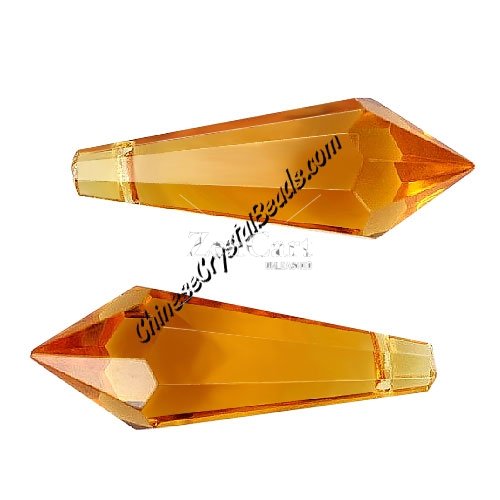 Chinese Crystal Ice Drop Prism Pendant, sun, 38mm, 1pc