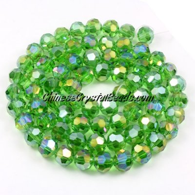 70pcs Crystal Round beads strand, 8mm, Fern green AB