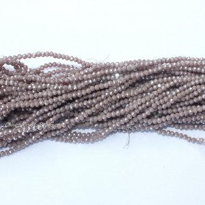10 strands 2x3mm chinese crystal rondelle beads opaque lt purple stain about 1700pcs
