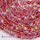 Red Mystic Aura Quartz Beads 6/8/10/12mm Rainbow Holographic Bead Synthetic Moonstone 15.5inch