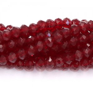 6x8mm Chinese Crystal Rondelle Beads strand, maroon, 70pcs