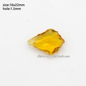 1Pc Chinese Crystal 6090 Baroque Pendants, 15x22mm, sun