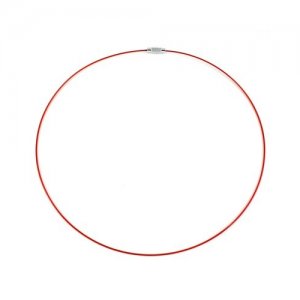 Red Steel Wire Choker Necklace