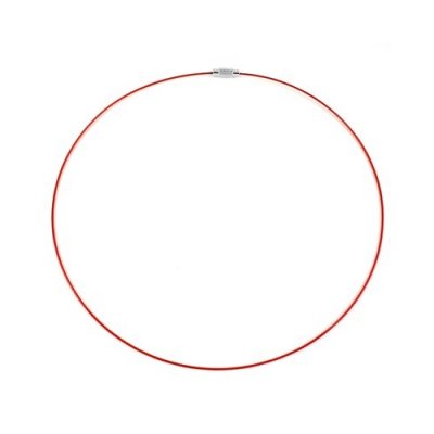 Red Steel Wire Choker Necklace