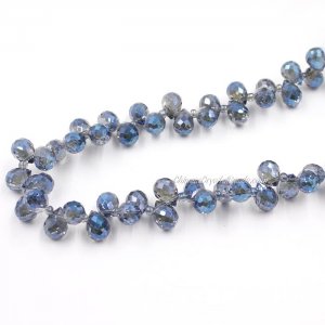 98 beads 8mm Strawberry Crystal Beads, magic blue