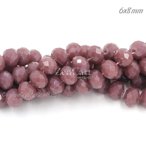 6x8mm amethyst jade Rondelle Bead Strand, 70 beads