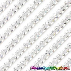 95pcs Chinese Crystal Faceted 6mm Round Beads, clear
