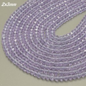 130Pcs 2x3mm Chinese Crystal Rondelle Beads, AlexandriteColor Changing