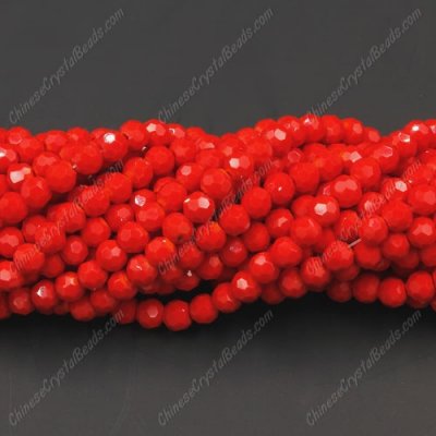 Chinese Crystal Round Strand, 4mm, Red Velvet, about 100 beads