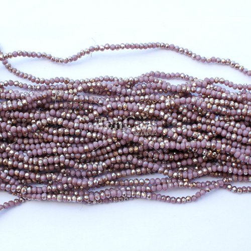 10 strands 2x3mm chinese crystal rondelle beads opaque purple purple n3 about 1700pcs