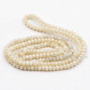 10 strands 2x3mm chinese crystal rondelle beads Opaque yellow Khaki half gray Light about 1700pcs