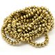 130Pcs 3x4mm Chinese gold crystal rondelle beads