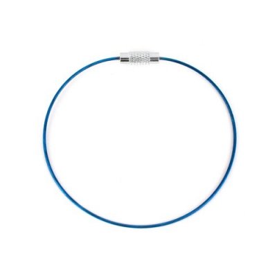 Blue Steel Wire Bracelet