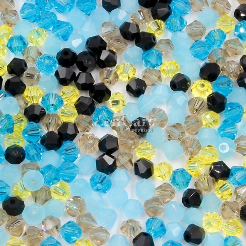 AAA 4mm mix bicone crystal beads, Bag of 50, Starry Night