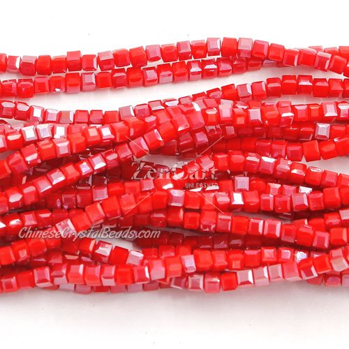 180pcs 2mm Cube Crystal Beads, opaque color 53
