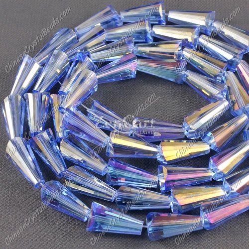 20pcs 8x15mm Chinese Artemis crystal beads strand light sapphire