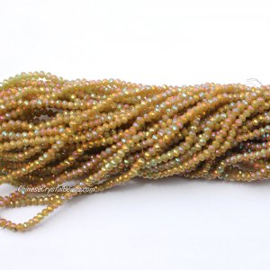10 strands 2x3mm chinese crystal rondelle beads D9 about 1700pcs