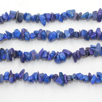 Lapis Lazuli chip, Gemstone Chips, 4mm to 10mm, Hole:1mm, Length:Approx 35 Inch