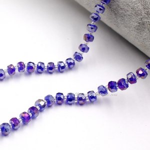 80Pcs 5x8mm angular crystal beads Sapphire AB