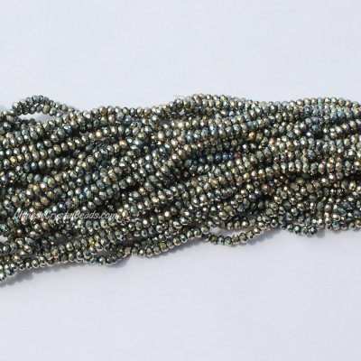 10 strands 2x3mm chinese crystal rondelle beads lt green light j06 about 1700pcs