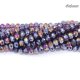 4x6mm VioletAB Chinese Crystal Rondelle beads about 95 beads