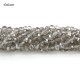 4x6mm Chinese Crystal Rondelle Beads, silver shade about 95 Pcs
