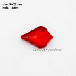 1Pc Chinese Crystal 6090 Baroque Pendants, 15x22mm, red