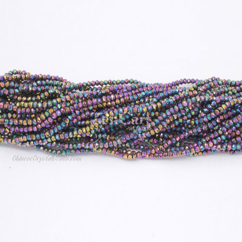 10 strands 2x3mm chinese crystal rondelle beads rainbow about 1700pcs