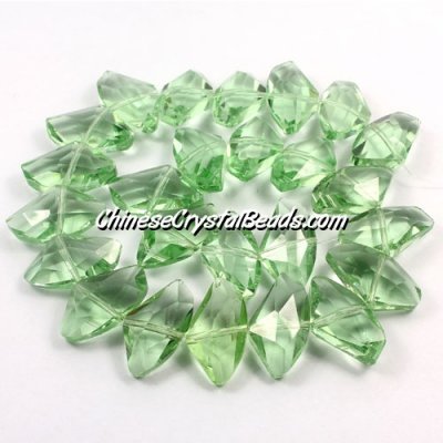 Chinese Crystal galactic Pendant, lime green, 14x24mm, 10pcs