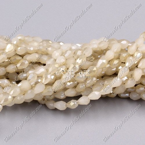 Chinese Crystal Teardrop Beads Strand, #004, 3x5mm, about 100 Beads